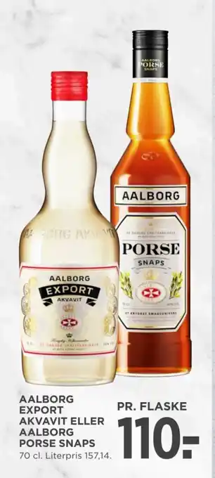 MENY AALBORG EXPORT AKVAVIT ELLER AALBORG PORSE SNAPS tilbud