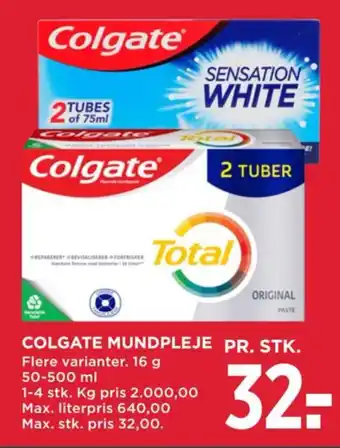 MENY COLGATE MUNDPLEJE tilbud
