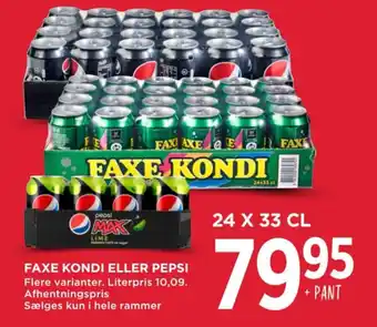 MENY FAXE KONDI ELLER PEPSI tilbud