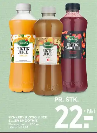 MENY RYNKEBY RIGTIG JUICE ELLER SMOOTHIE tilbud