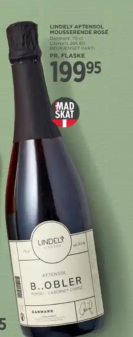 MENY LINDELY AFTENSOL MOUSSERENDE ROSÉ tilbud