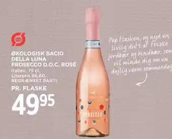 MENY ØKOLOGISK BACIO DELLA LUNA PROSECCO D.O.C. ROSÉ tilbud
