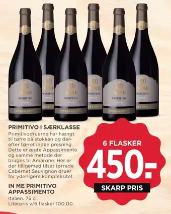 MENY IN ME PRIMITIVO APPASSIMENTO tilbud