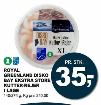 Let-Køb Royal greenland disko bay ekstra store kutter-rejer i lage tilbud