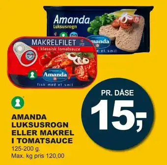 Let-Køb Amanda luksusrogn eller makrel i tomatsauce tilbud