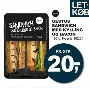 Let-Køb Gestus sandwich med kylling og bacon tilbud