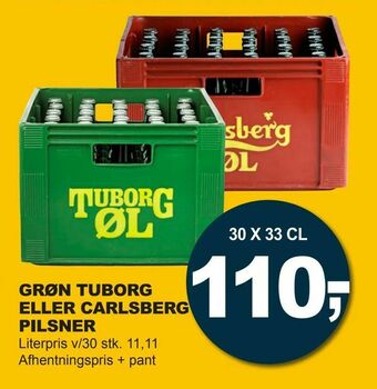 Grøn tuborg eller carlsberg pilsner