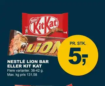 Let-Køb Nestlé lion bar eller kit kat tilbud