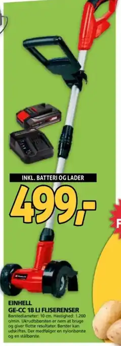 XL-BYG EINHELL GE-CC 18 LI FLISERENSER tilbud