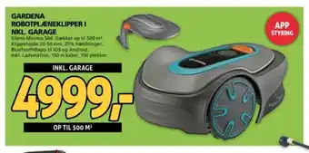 XL-BYG GARDENA ROBOTPLÆNEKLIPPER I NKL. GARAGE tilbud