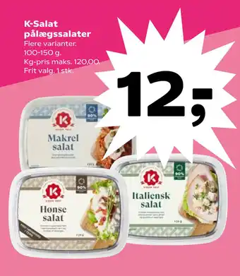 Kvickly K-Salat pålægssalater tilbud