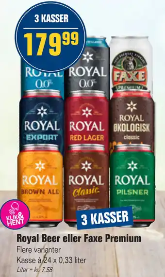 Otto Duborg Royal Beer eller Faxe Premium tilbud