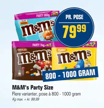 Otto Duborg M&M's Party Size tilbud