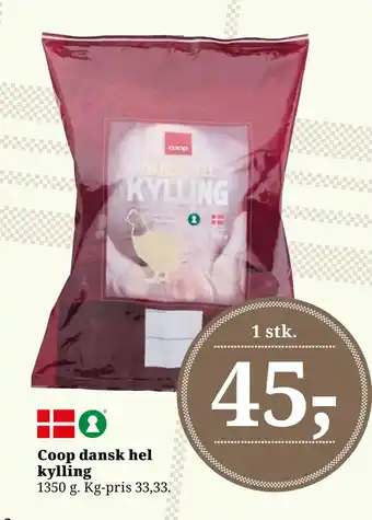 Dagli'Brugsen Coop dansk hel kylling tilbud