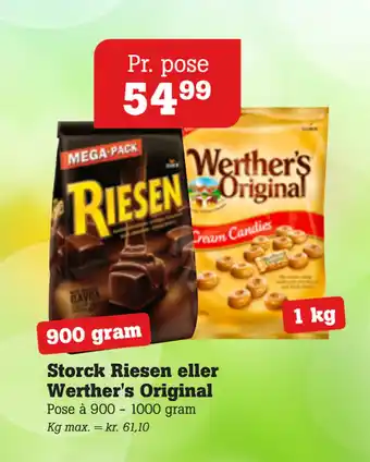 Poetzsch Padborg Storck Riesen eller Werther's Original tilbud