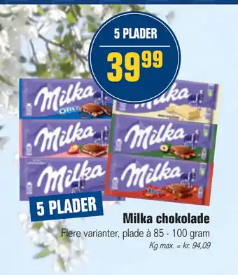 Otto Duborg Milka chokolade tilbud