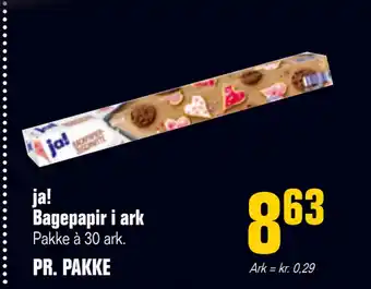 Otto Duborg ja! Bagepapir i ark tilbud