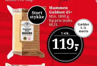 Dagli'Brugsen Mammen Guldost 45+ tilbud