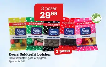 Poetzsch Padborg Evers Sukkerfri bolcher tilbud