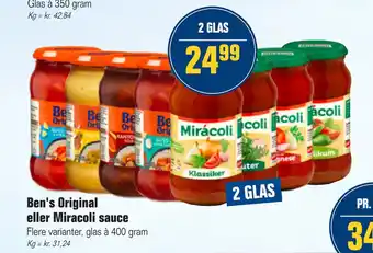 Ben's Original eller Miracoli sauce