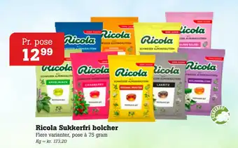 Poetzsch Padborg Ricola Sukkerfri bolcher tilbud