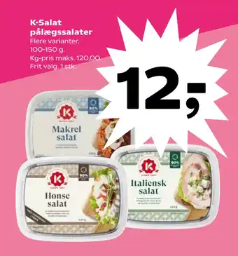 SuperBrugsen K-Salat pålægssalater tilbud