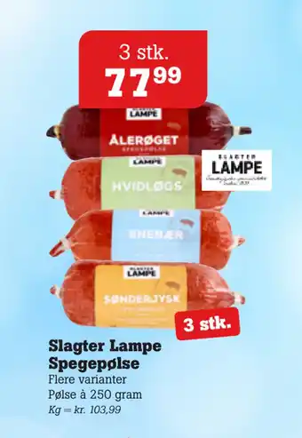 Poetzsch Padborg Slagter Lampe Spegepølse tilbud