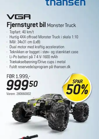 Thansen Fjernstyret bil tilbud