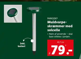 Lidl Muldvarpeskræmmer med solcelle tilbud