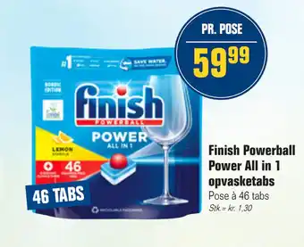 Otto Duborg Finish Powerball Power All in 1 opvasketabs tilbud