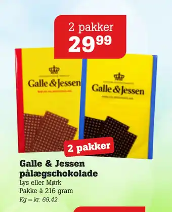 Poetzsch Padborg Galle & Jessen pålægschokolade tilbud