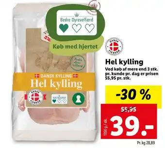 Lidl Hel kylling tilbud