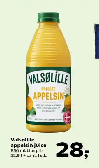 SuperBrugsen Valsølille appelsin juice tilbud