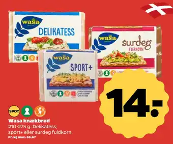 Netto Wasa knækbrød tilbud