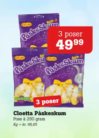 Poetzsch Padborg Cloetta Påskeskum tilbud