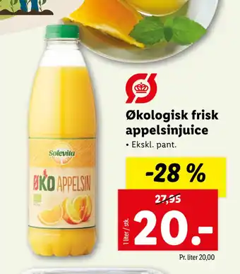 Lidl Økologisk frisk appelsinjuice tilbud