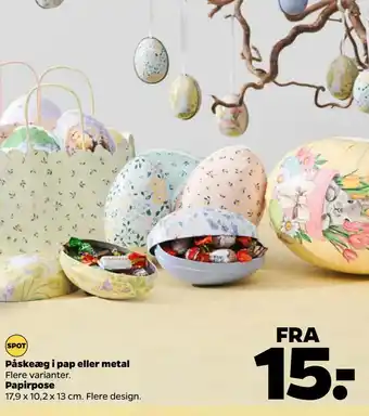 Netto Påskeæg i pap eller metal tilbud