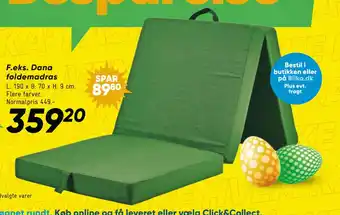 Bilka Dana foldemadras tilbud