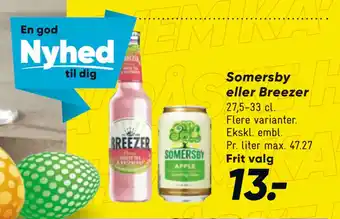 Bilka Somersby eller Breezer tilbud