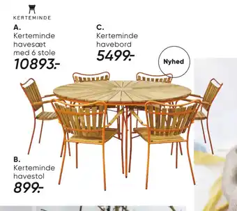 Bilka Kerteminde havesæt med 6 stole tilbud