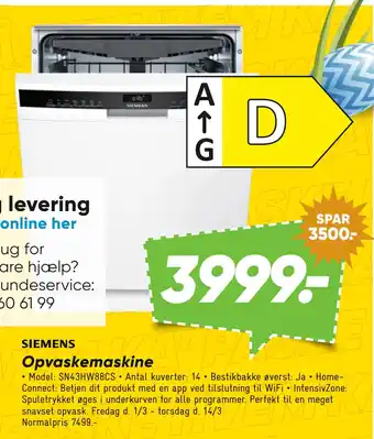 Bilka Opvaskemaskine tilbud