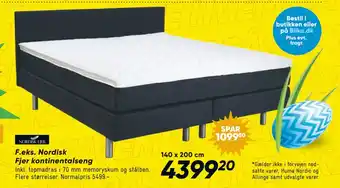 Bilka Nordisk Fjer kontinentalseng tilbud