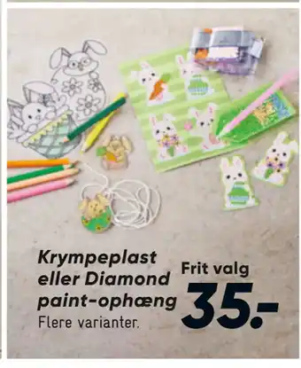 Bilka Krympeplast eller Diamond paint-ophæng tilbud