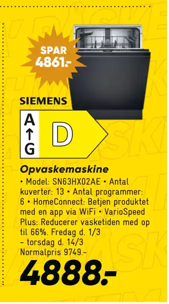 Bilka Opvaskemaskine tilbud