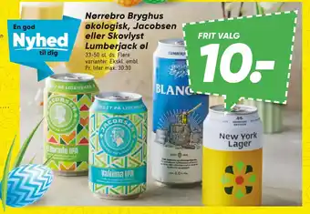Bilka Nørrebro Bryghus økologisk, Jacobsen eller Skovlyst Lumberjack øl tilbud