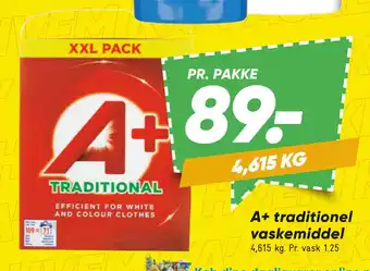 Bilka A+ traditionel vaskemiddel tilbud