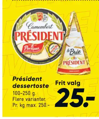 Bilka Président dessertoste tilbud