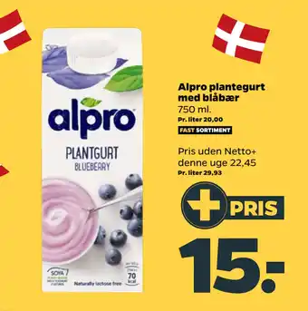 Netto Alpro plantegurt med blåbær tilbud