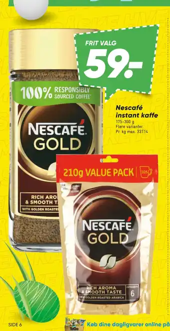 Bilka Nescafé instant kaffe tilbud