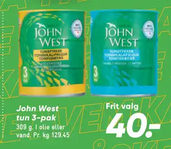 Bilka John West tun 3-pak tilbud